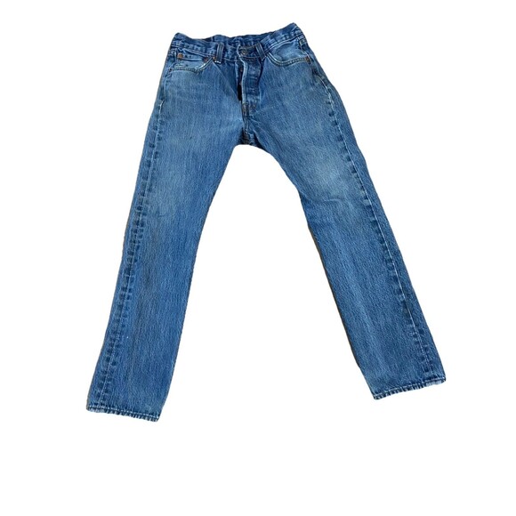 Levi's 501 Blue Denim Straight Jeans Size 29 X 30 - Picture 1 of 8